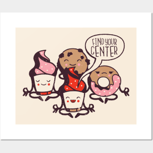 Yoga | Donuts | Cup Cakes Posters and Art